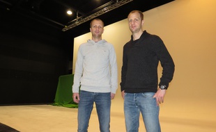 A Tourcoing, le 9 novembre 2016 - Dave et Cedric Decottignies, les deux fondateurs d'ACFX, societe qui gere le studio de cinema.
