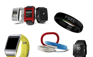 Plusieurs smartwatches et des bracelets pour mesurer son activité physique.