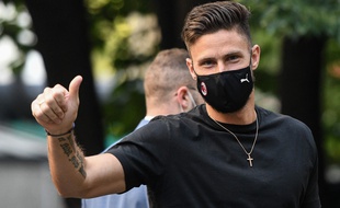 Olivier Giroud, avant sa visite médicale pour rejoindre l'AC Milan.