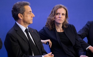 Nicolas Sarkozy et Nathalie Kosciusko-Morizet le 10 octobre 2015 à Paris.