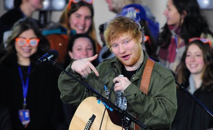 Le chanteur Ed Sheeran à New York