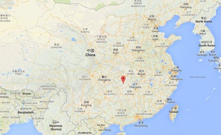 Capture d'écran google map de Zhangjiajie en Chine.