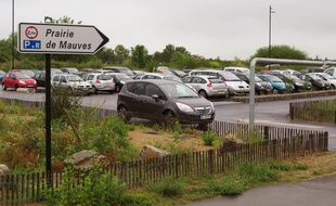 Le parking-relais de la Prairie de Mauves, l'un des derniers à avoir été mis en service.