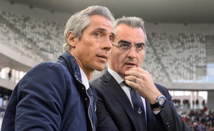 Paulo Sousa, l'entraîneur des Girondins et Eduardo Macia, le directeur du recrutement.