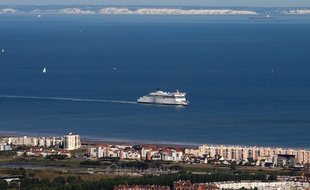 Illustration du Pas de Calais, entre Calais et l'Angleterre.