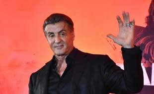 L'acteur Sylvester Stallone à la conférence de Rambo: Last Blood à Mexico