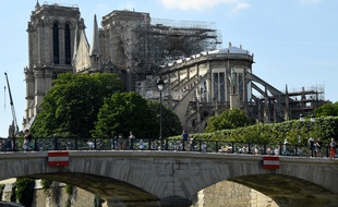 Notre-Dame de Paris après l'incendie qui l'a partiellement détruite, le 31 mai 2019.