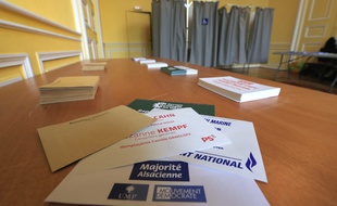 Premier tour des élections départementales, à Strasbourg le 22 mars 2015. (Illustration)