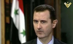 Bachar al-Assad lors de son interview à la chaîne Al-Manar, le 30 mai 2013.