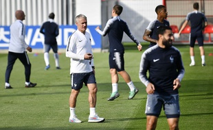 Didier Deschamps à Istra pendant la Coupe du monde, le 14 juillet 2018.