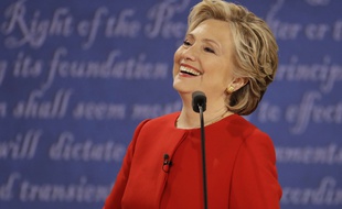 Hillary Clinton lors du premier débat télévisé face à Donald Trump, le 26 septembre 2016.