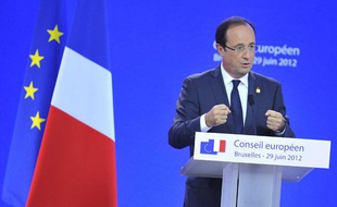 François Hollande lors du sommet européen des 28 et 29 juin 2012 à Bruxelles