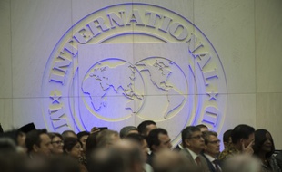 Image d'illustration d'une réunion au Fonds monétaire international (FMI) à Washington.