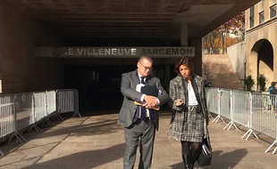 Martine Vassal et Bruno Gilles devant le conseil municipal