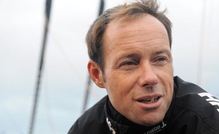 Le skipper français Thomas Coville, le 12 novembre 2013, à Brest.