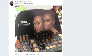 Un tweet signalant la mention «Teint ethnique» utilisé par Sephora a lancé la polémique sur l'utilisation de ce terme.