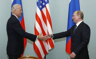 En 2011, Joe Biden, alors vice-président des Etats-Unis, rencontrait Vladimir Poutine, alors premier ministre russe. (archives)