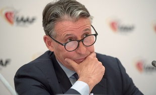 Sebastian Coe, le président de la Fédération internationale d'athlétisme, le 13 avril 2017 à Londres.