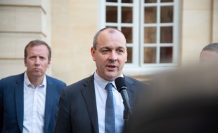 Le secrétaire général de la CFDT Laurent Berger à l'issue d'un rendez-vous à Matignon, le 9 juillet 2020
