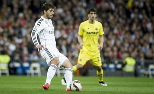 Lucas Silva, milieu de terrain du Real Madrid le 1er mars 2015 à Santiago Bernabeu