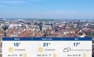 Météo Strasbourg: Prévisions du mercredi 20 octobre 2021