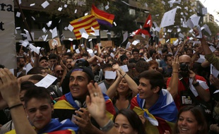 Manifestation des indépendantistes catalans à Barcelone le 3 octobre 2017.