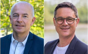 Michel Ménard (PS) et Laurent Turquois (DvD). L'un des deux devrait être le nouveau président du conseil départemental de Loire-Atlantique.