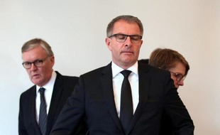 Le PDG de Lufthansa Carsten Spohr lors d'une conférence de presse à Cologne, le 26 mars 2015