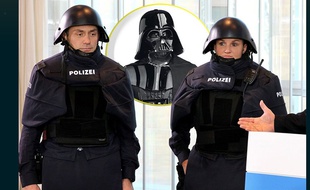 Le nouveau casque de protection des policiers allemands ressemble beaucoup à celui de Dark Vador dans Star Wars.