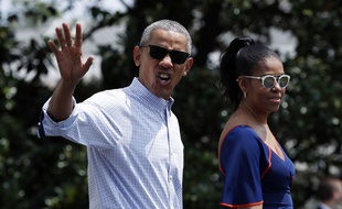 Le couple Obama, le 6 août 2016, en route pour les vacances.