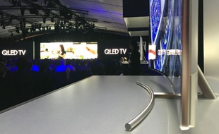 Samsung a effectué le lancement mondial de ses téléviseurs QLED le 14 mars, à Paris.