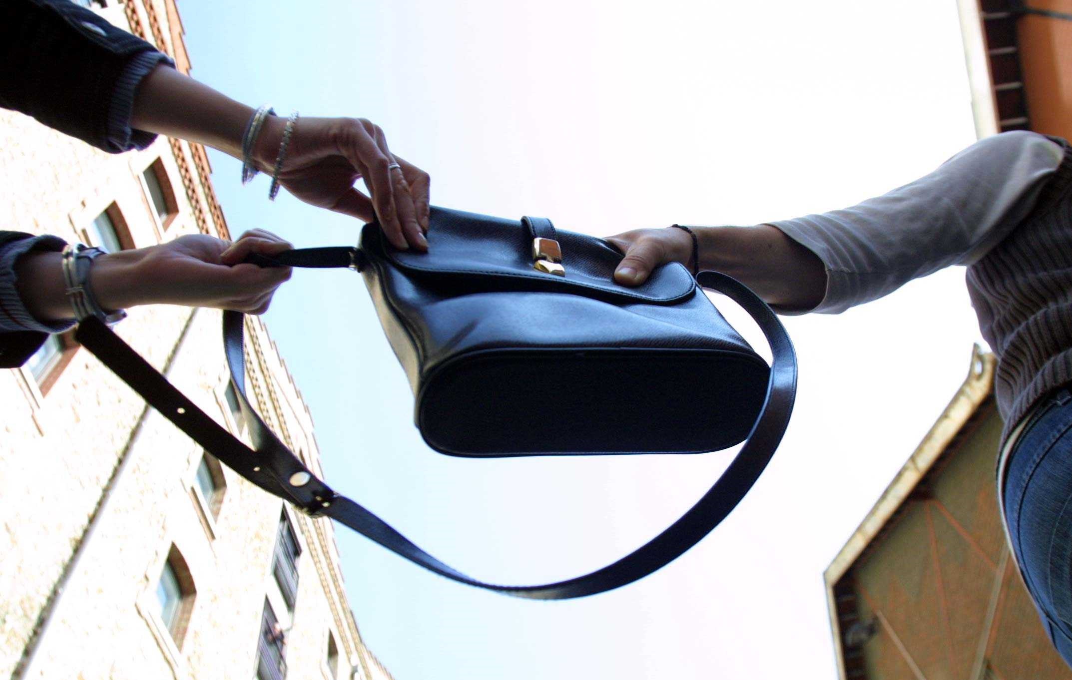 Le vol d'un sac d'une dame (illustration).