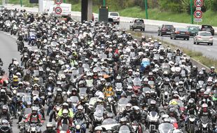 Les motards en colère à Toulouse, le 14 avril 2018.