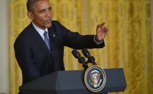 Le président Barack Obama, lors d'une conférence de presse, le 16 janvier 2015, à Washington