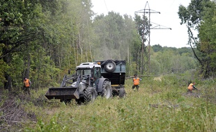 Des chasseurs de trésors recherchent un présumé train d'or nazi, à Walbrzych, en Pologne, le 15 septembre 2015.