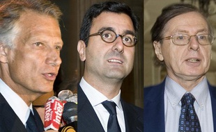 Dominique de Villepin, Imad Lahoud et Jean-Louis Gergorin, sur le banc des accusés dans le procès Clearstream.