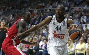 Le basketteur du Real Madrid Marcus Slaughter, vainqueur en 2015 du triplé Euroligue-Liga-Coupe du Roi.