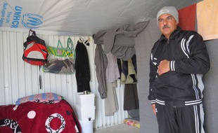 Mahmoud et sa femme Nadia ont quitté Houla, en Syrie, en avril 2014. Ils vivent désormais dans le camp d'Azraq, en Jordanie.