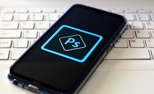 Le logo Photoshop sur smartphone