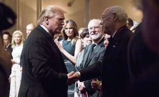 Donald Trump et l'ancien secrétaire d'Etat américain Colin Powell en 2019.