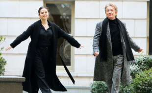 Les acteurs Selena Gomez et Martin Short sur le tournage de «Only Murders in the Building»