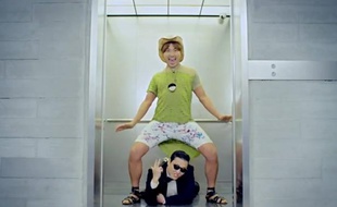 Capture d'écran de la vidéo Youtube de PSY - Gangnam Style.