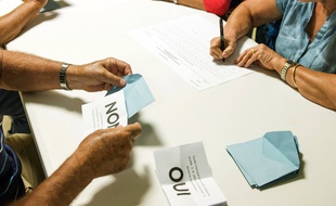 Lors du référendum en Nouvelle-Calédonie en 2018.