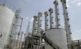 Le site nucléaire à eau lourde d'Arak, le 26 août 2006, au sud de Téhéran, en Iran