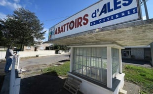 Abattoir d'Alès, dans le sud de la France, le 15 octobre 2015