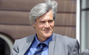 Le ministre de l'Agriculture et porte-parole du gouvernement, Stéphane Le Foll , le 1er juin 2015 lors d'une visite à Morlaix, dans l'ouest de la France