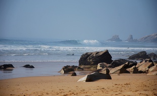 Illustration de la Côte Sauvage à Quiberon.