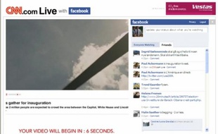 Capture d'écran du live de CNN sur Facebook