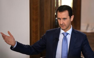 Le président syrien Bachar al-assad, le 18 décembre 2015 à Damas
