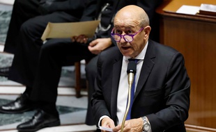 Jean-Yves Le Drian, ministre des Affaires étrangères, le 22 septembre 2020 à l'Assemblée nationale.